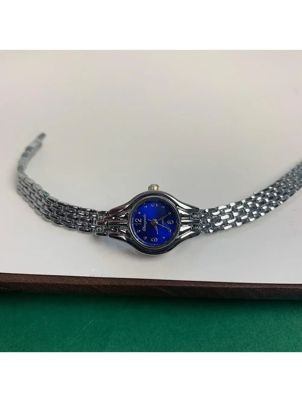 Y2K Minimalist Silver Blue Dainty Stainless Steel Watch 8.5 Inch Unisex